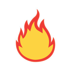 Fire icon on a white background. Fire isolated.