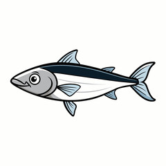 Milkfish Vector Black and White Drawing Illustration Design