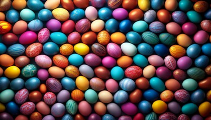 Obraz premium a background for easter commercial filled completely with easter eggs