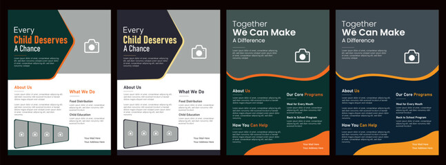 Charity flyer template , charity donation editable social media posts and Flyer, ads banner and volunteer social media post banner template