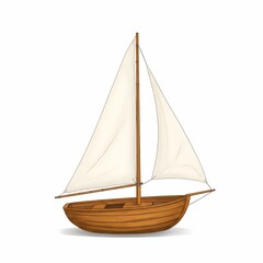 Fototapeta premium wooden sailing ship vector illustration