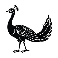 vector illustration of a peacock