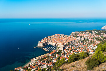 Fototapeta premium Old City of Dubrovnik near Adriatic Sea, Unesco World Heritage, Castle View, Croatia