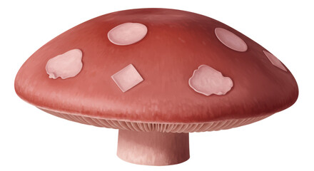 Isolated Toadstool Mushroom