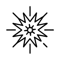 Explosion vector icon burst star outline design element for graphic resources and creative projects use