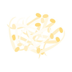 モヤシ。フラットなベクターイラスト。
Bean sprouts. Flat vector illustration.