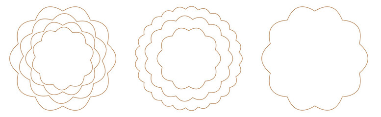 This is a circular line drawing illustration.