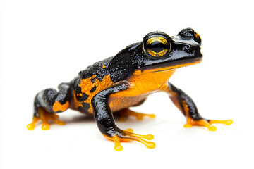 Obraz premium a frog with a yellow and black stripe on its body