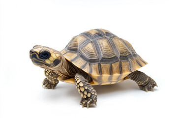 Obraz premium a turtle on a white background with a white background