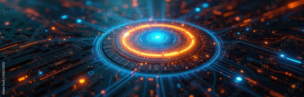 Aufkleber abstract illustration internet technology network concept. data protection cyber security, business 
