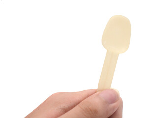 Disposable spoon - stock photo