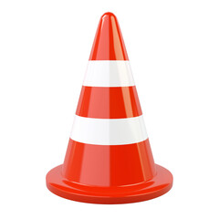 Traffic cone on transparent PNG