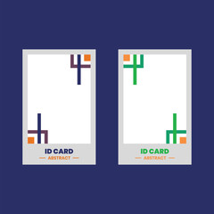 abstract id card for business company and school