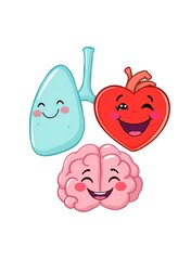 an image of a cartoon heart and lungs with a happy face, there is a heart and a lungs and a heart and a heart and a heart and a heart and a heart