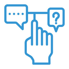 user interaction and FAQ icon