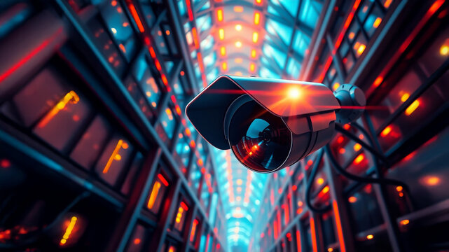 Security Cyber Digital Camera Concept Template, space for text