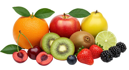 Isolated Fresh Fruits