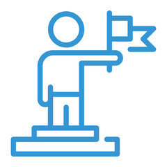 achievement and leadership  icon