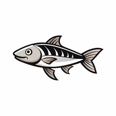Cisco Fish Silhouette Vector Black and White Drawing Illustration