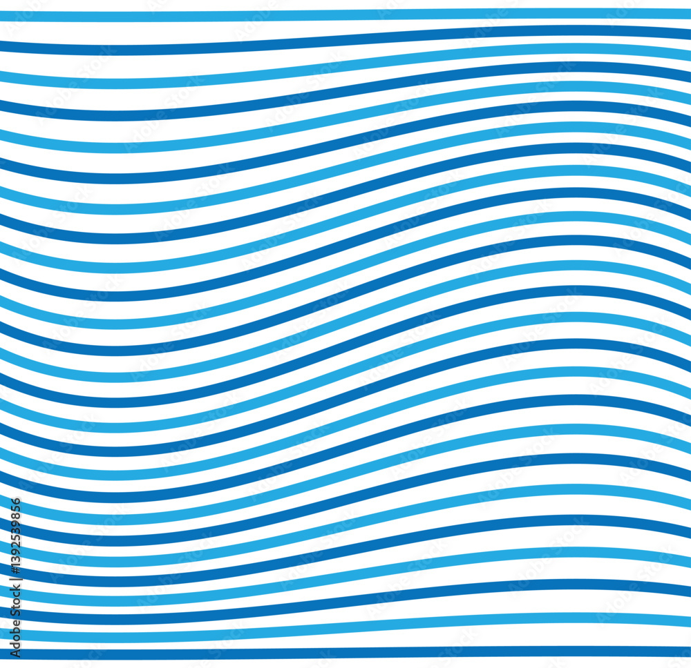Poster stripe pattern lines light blue background white color pattern. blue wave line abstract seamless vec