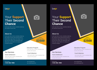 Charity flyer template , charity donation editable social media posts and Flyer, ads banner and volunteer social media post banner template