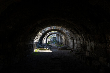 Smyrna agora. With the new works, the ruins of the ancient city began to appear. Agora is located in the center of Izmir. Izmir Turkey