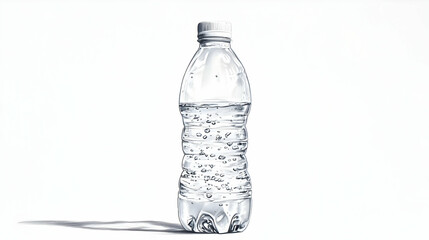 bottled water drawing illustration
