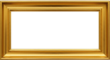 Isolated Golden Picture Frame
