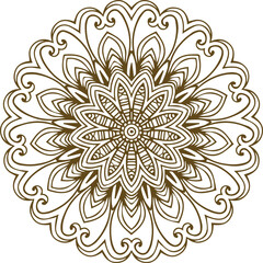 Beautiful Mandala Art and Vector Mandala Design Image.