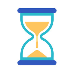 Hourglass with Sand Representing Waiting or Delay Icon Design