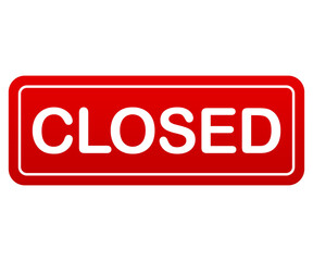 Red closing sign icon element transparent background png file