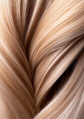 Obraz premium A close up of a woman's hair with blonde highlights