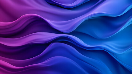 Obraz premium waves in vibrant blue and purple tones with a smooth, liquid-like texture 
