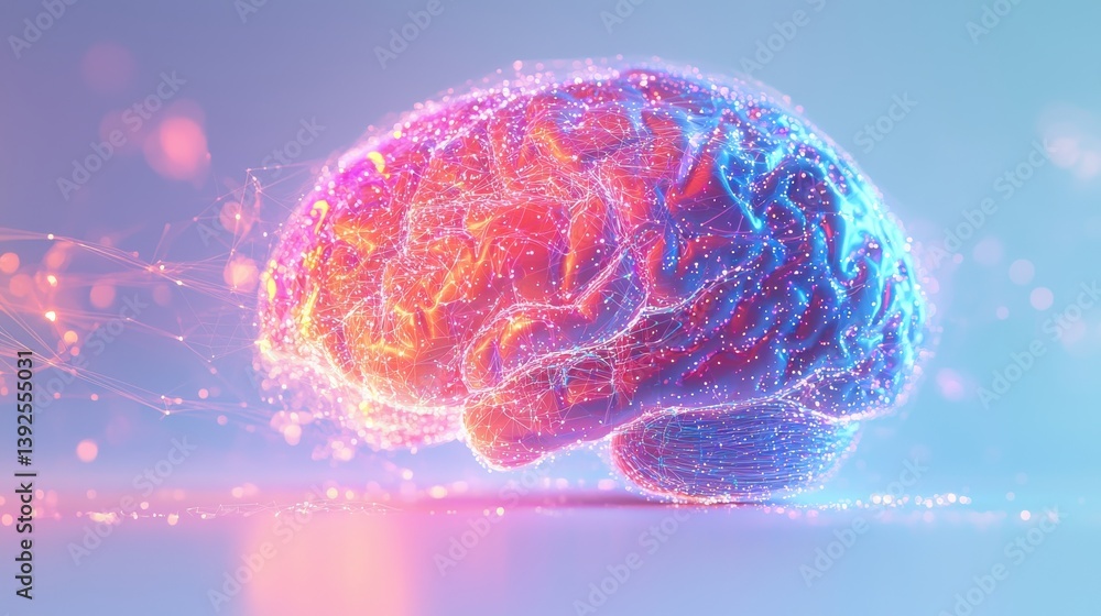 Aufkleber visualizing ai integration the human brain in a virtual environment infographic