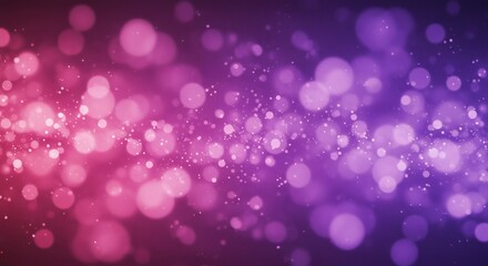 Abstract Pink Purple Bokeh Lights Background with Sparkling Particles Overlay