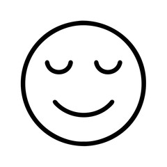 Zen emoji icon vector illustration simple design for relaxation meditation and mindfulness concept 