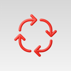 3d Realistic Recycle Icon vector illustration