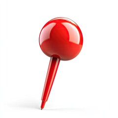 Red pushpin, glossy finish