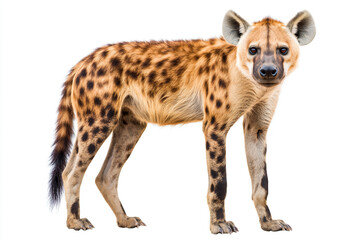 Obraz premium a hyena standing on a white surface