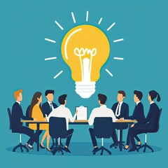 Diverse team brainstorming session for innovative business strategies and project