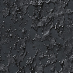 Fototapeta premium Seamless matte black metal texture with realistic irregularities and rough surface. Ideal for 3D design, digital backgrounds, UI and architectural visualization. High-quality abstract seamless pattern