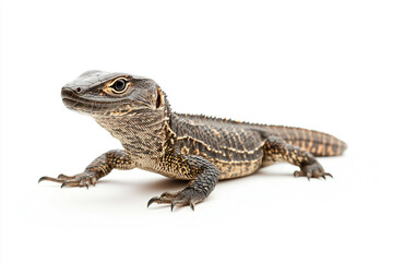 Fototapeta premium a lizard is sitting on a white surface