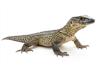 Naklejka premium a lizard with a black and brown pattern on its body