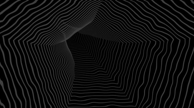 Futurastic tunnel, zebra skin background