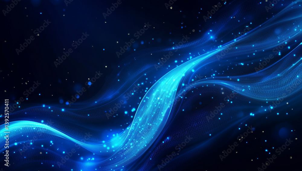 Aufkleber blue binary data cyberspace background