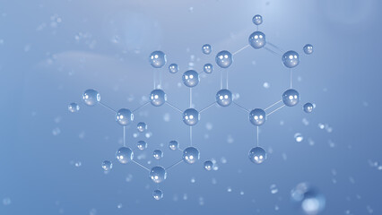 hydroxynorketamine molecular structure, 3d model molecule, antidepressants structural chemical formula view from a microscope