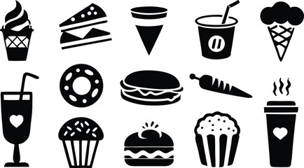 Sweet Treats, Savory Bites A Collection of Food Icons