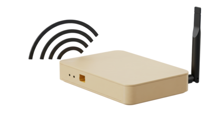 Isolated Wireless Router with Signal for Internet