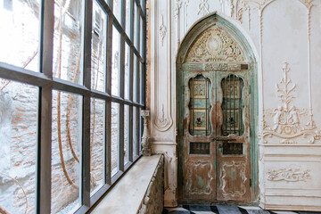 Intricate vintage door details historic building architectural photography indoor close-up aesthetic design