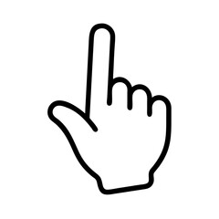 Hand gesture indicating direction against a minimalistic background